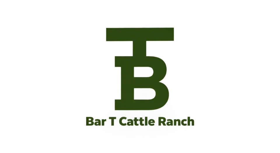 Bar T Cattle Ranch lettermark logo idea: The stacked initials recall a simple ranch sign and give Bar T Cattle Ranch a compact mark that remains readable with its full name.