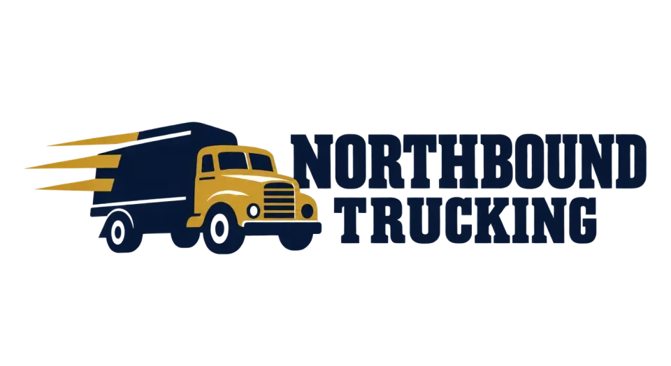 Northbound Trucking combination mark logo idea: A sturdy old-school truck beside the name gives Northbound Trucking a familiar, dependable look that suits a family-owned freight business.