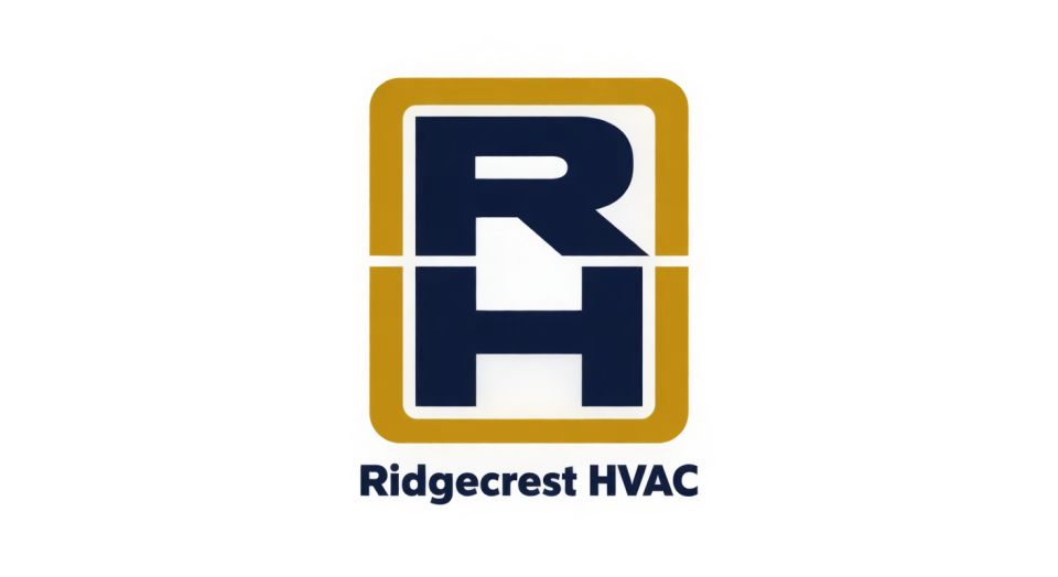 Ridgecrest HVAC lettermark logo idea: The stacked initials create a sturdy, compact badge-like shape that reads clearly on a small app icon.