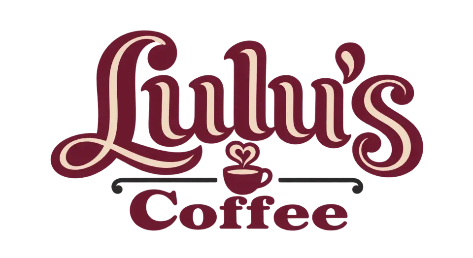 Lulu's Coffee wordmark logo idea: The stacked name feels like a classic counter sign, with “Lulu's” easy to spot and “Coffee” clearly completing the name.