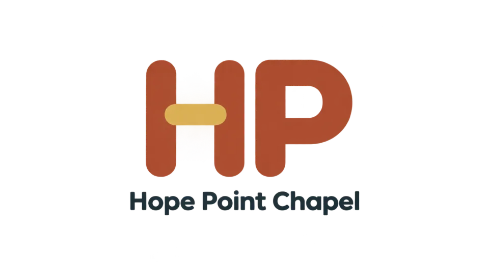 Hope Point Chapel lettermark logo idea: The clear, upbeat pairing of H and P gives Hope Point Chapel a friendly mark that stays easy to recognize when small.