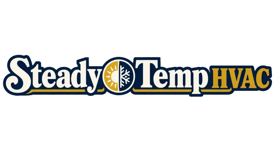 Steady Temp HVAC wordmark logo idea: Steady Temp HVAC reads like a dependable family business with a name made to last.