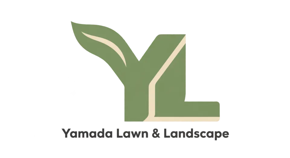 Yamada Lawn & Landscape lettermark logo idea: The Y and L meet in one compact shape, giving the company name a grounded, handmade-feeling monogram.