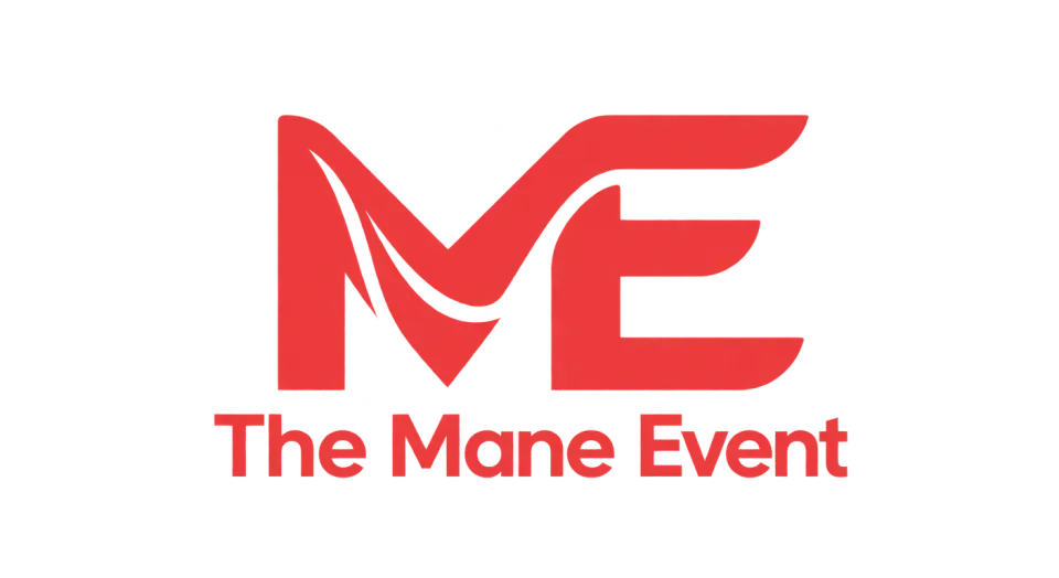 The Mane Event lettermark logo idea: The shared strokes make ME feel like one signature, while the name below keeps the salon easy to identify.
