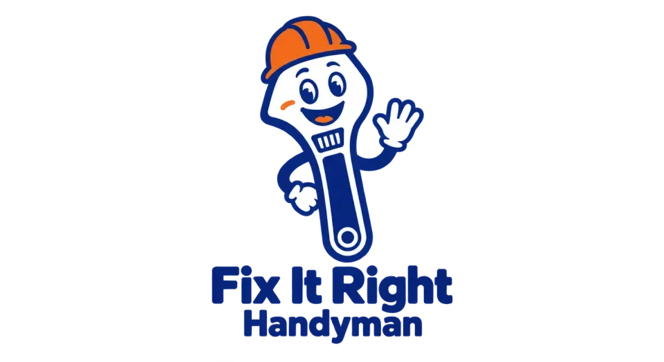 Fix It Right Handyman mascot logo idea: A waving wrench gives Fix It Right Handyman a cheerful character that still feels unmistakably tied to repairs.