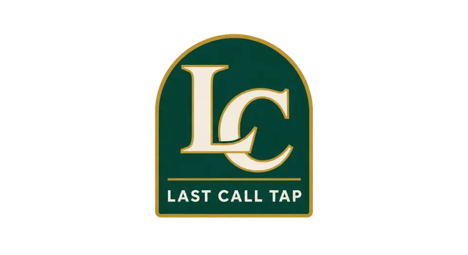 Last Call Tap lettermark logo idea: A straightforward sign-shaped frame gives the initials a familiar neighborhood-pub feel without crowding the name.