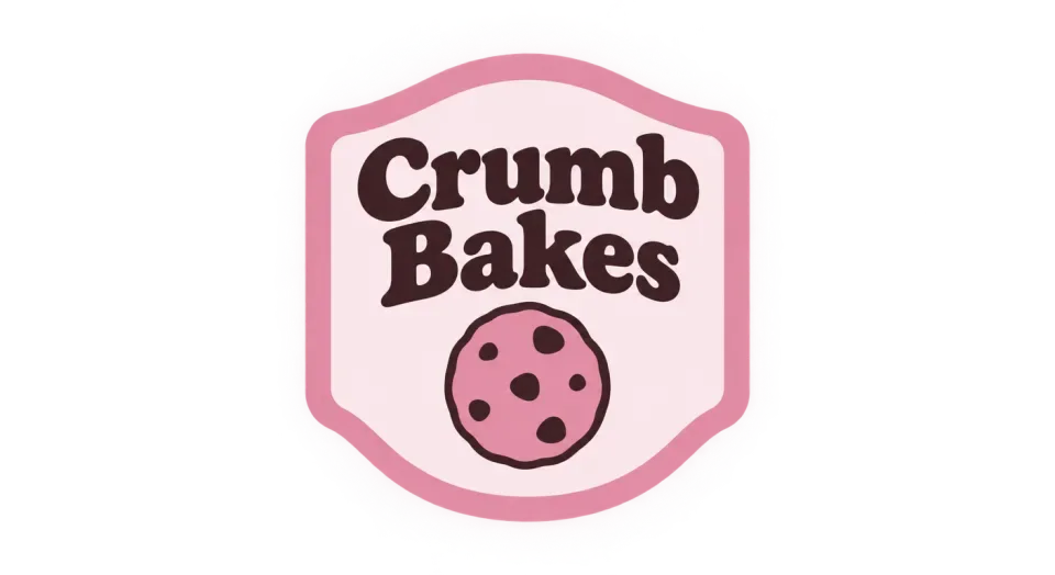 Crumb Bakes emblem logo idea: A simple cookie at the center makes the homemade baking behind Crumb Bakes instantly clear.