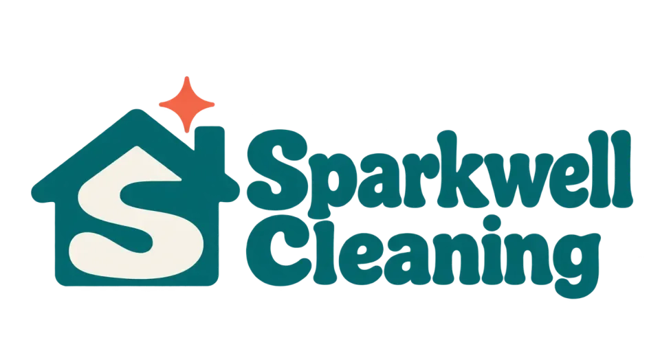 Sparkwell Cleaning combination mark logo idea: A hidden S inside the house gives the home icon a subtle link to Sparkwell while keeping the overall mark direct.