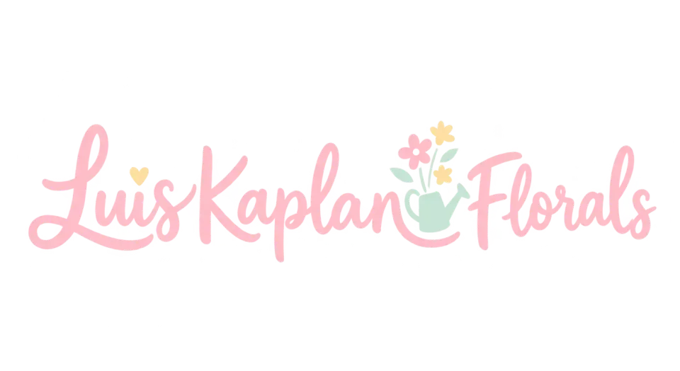 Luis Kaplan Florals wordmark logo idea: “Luis Kaplan Florals” appears in an easygoing hand-lettered line, giving the shop a personal feel while keeping the full name easy to read.