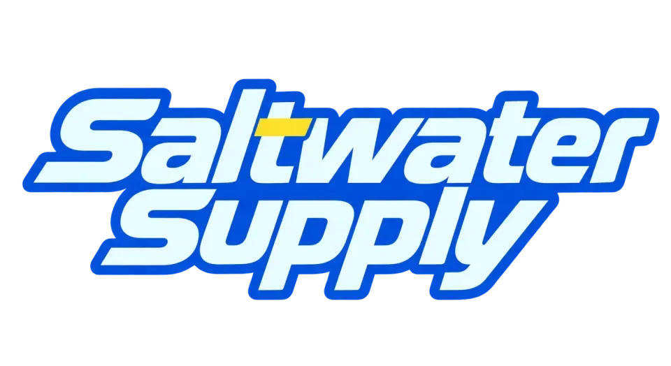 Saltwater Supply wordmark logo idea: The forward-moving lettering gives Saltwater Supply a lively edge that suits streetwear without relying on a separate graphic.