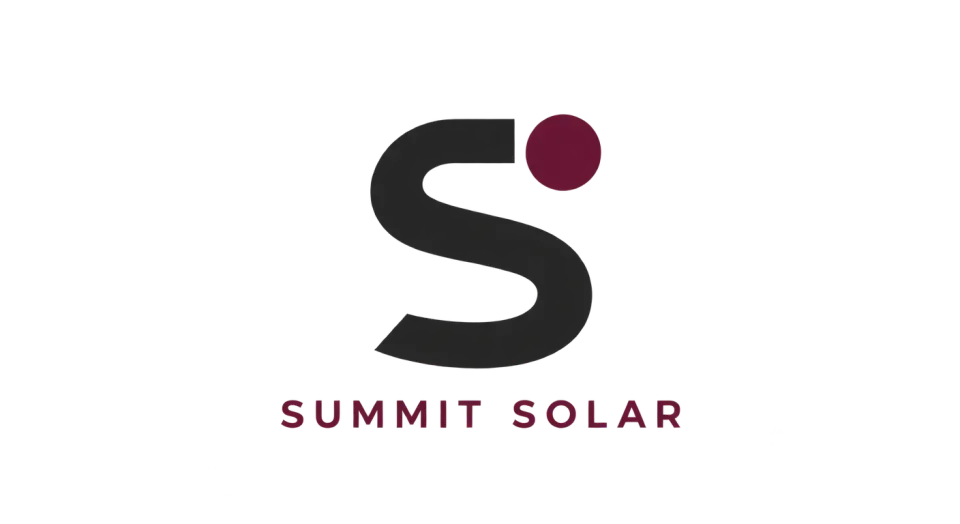 Summit Solar lettermark logo idea: A small sun beside a strong S gives Summit Solar a subtle solar reference without crowding the name.
