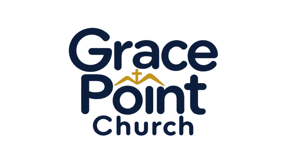 Grace Point Church wordmark logo idea: The closely arranged name feels gathered and grounded, while its open, rounded letters keep the wordmark warm and readable.