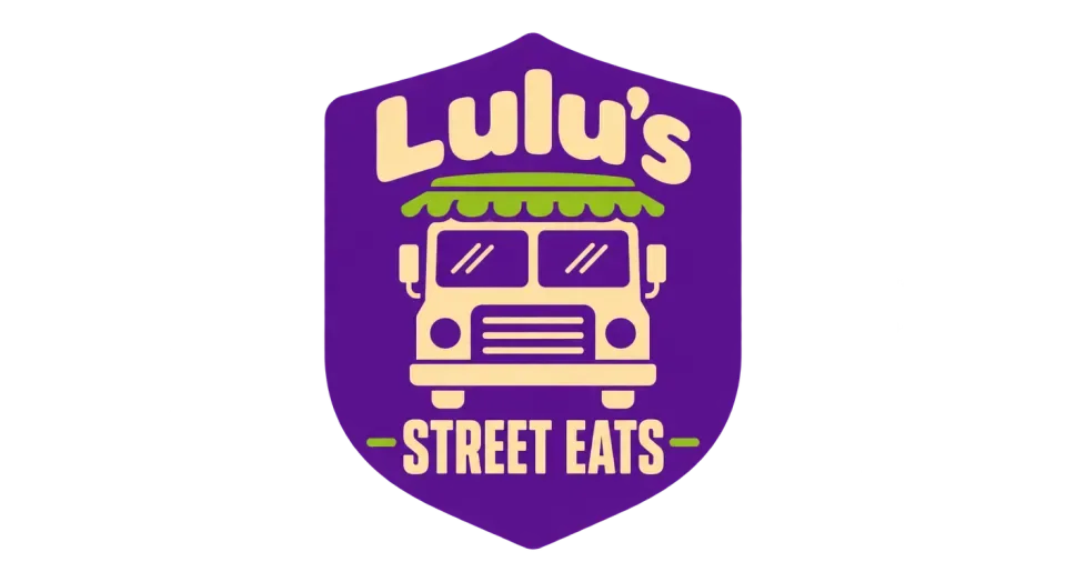 Lulu's Street Eats emblem logo idea: A straightforward truck-front badge makes the food truck itself the welcoming face of Lulu's Street Eats.