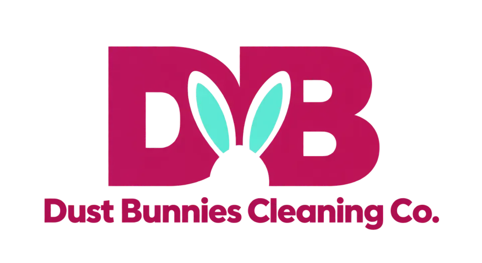 Dust Bunnies Cleaning Co. lettermark logo idea: The bunny appears in the space between the initials, making the company name’s playful image part of the lettermark itself.