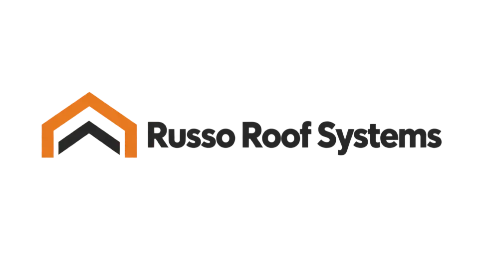 Russo Roof Systems combination mark logo idea: A roof nested inside another roof makes the idea of reliable roofing easy to recognize at a glance.