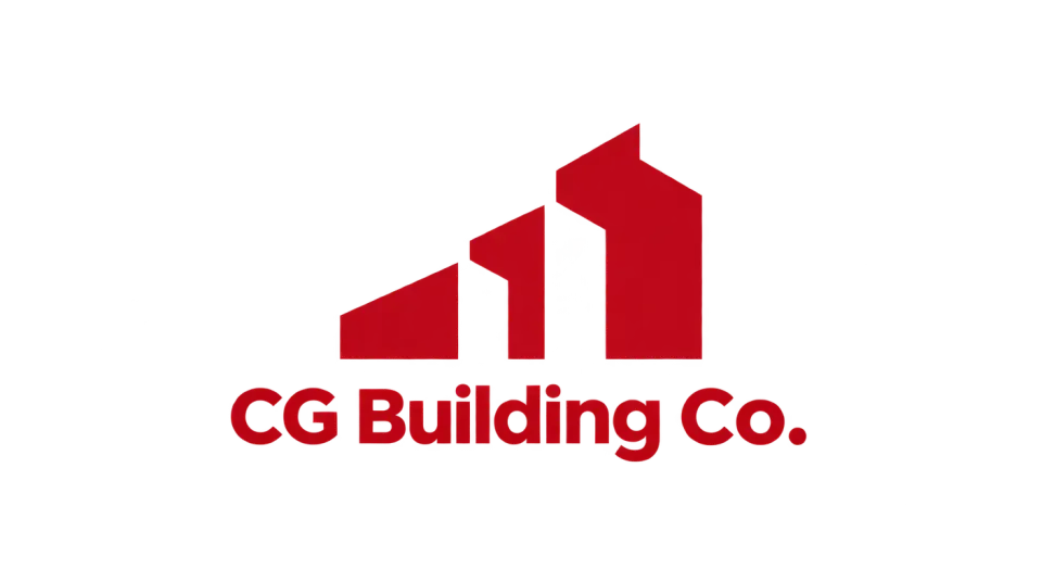 CG Building Co. combination mark logo idea: A rising, block-built structure gives CG Building Co. a modern mark that connects construction with a sense of progress.