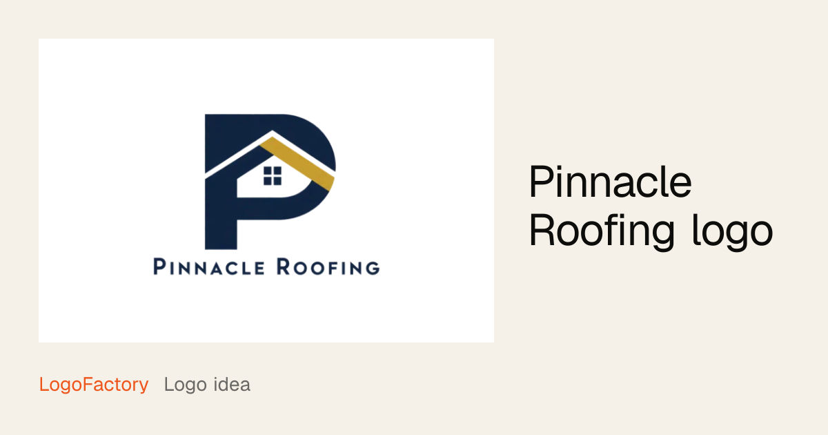 Pinnacle Roofing: Letter P Lettermark Logo Idea | LogoFactory